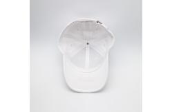 China 6 Eyelets Curved Brim Embroidered Baseball Caps White Custom Sport Hat supplier