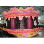 Round inflatable jumping house Merry-go-round inflatable bouncer inflatable princess bouncy castle