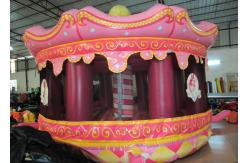 China Round inflatable jumping house Merry-go-round inflatable bouncer inflatable princess bouncy castle supplier