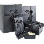 Custom UV Logo Recyclable 2pcs Cardboard Packaging Lid And Base Gift Box With Bow For Clothes Shoes Cosmetics for sale