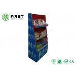 Multi Shelves Cardboard Floor Displays , Customizied Reusable Cardboard Book Display