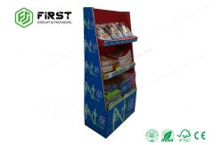 China Multi Shelves Cardboard Floor Displays , Customizied Reusable Cardboard Book Display supplier