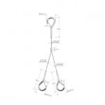 None Adjustable Cable Led Panel Light Suspension Kit With Three Hooks YW86362 for sale