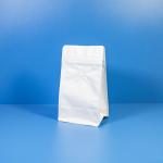 Custom Plastic Flat Bottom Widen Side Gusset Coffee Bag With Air Valve for sale