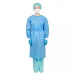 Reinforced 35gsm Blue Plastic Isolation Gowns Non Medical Disposable Pe Gowns for sale