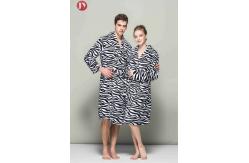 China Machine Wash Zebra Print Soft Bathrobe Family Pajamas OEM Accepted Home Hotel Spa supplier