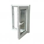 Three Cavity White PVC Casement Window With Sinking Drainage System