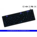 IP68 Washable Black Super Slim Silicone Keyboard USB Interface Long Life