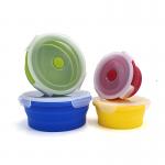 BPA Free Silicone Foldable Lunch Box 4Pcs For Camping