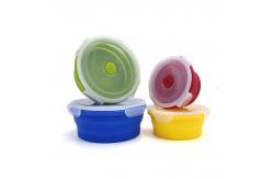 China BPA Free Silicone Foldable Lunch Box 4Pcs For Camping supplier