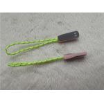 Fluorescent Green Rope Eye Catching Rubber Zipper Puller For Outdoor Sportswear for sale