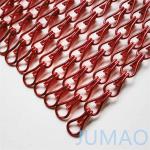 Anodized Aluminum Chain Link Door Curtain Screen For Staircase Divider for sale