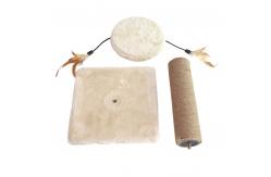 China 20x18x16cm Cat Scratch Post Toys With Feather For Cat Interactive Play supplier