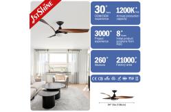China High RPM Large Airflow Plastic Dimmable Ceiling Fan Light With Remote Control supplier
