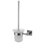 Luxury Bath Room Metal Toilet Brush Holders Wall Mounted Stainless Steel 304 for sale