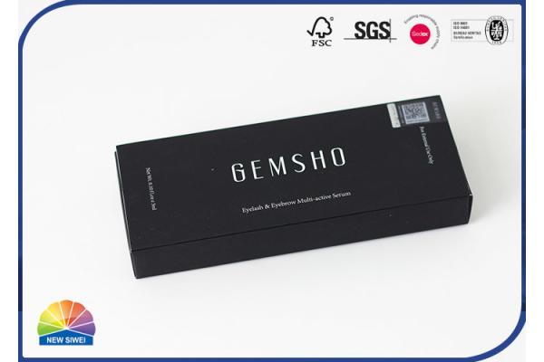 1c Print Pen Packaging Hinged Paper Box With Flocking PE Foam