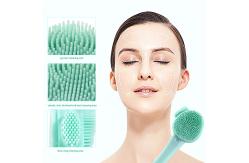 China Skin Friendly Silicone Face Scrub Brush With PP Handle supplier