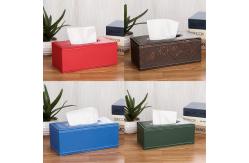 China PU Leather Anti Moisture Rectangular Napkin Tissue Box Household Storage Organization supplier