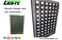China 60 Unit Single Sided Underground Mining Cap Lamps Safety Fast Charging Rack supplier