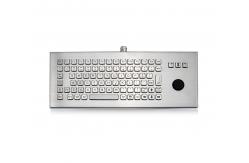 China Water Resistant Keyboard Stainless Steel Rugged Wired Operation For Desktop supplier
