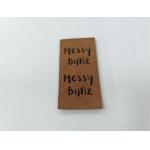 Suede Microfiber PU Leather Label Washable With Embossed Logo