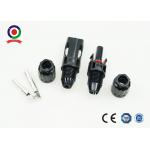 Black DC  Male And Female Connectors 4000W For Solar System Installation for sale