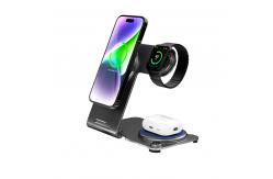 China Multipurpose Cool Electronic Gifts Foldable Wireless Charger Holder Multiple Devices supplier