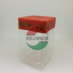 Wide Mouth Square Transparent PET Bottles , Clear Pet Jars Oatmeal Can for sale