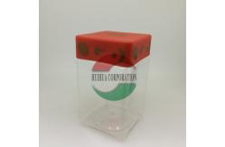 China Wide Mouth Square Transparent PET Bottles , Clear Pet Jars Oatmeal Can supplier