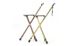 China Multi - Functional Mobility Walking Aids Crutch With Chair Light Elderly Aluminum Medical Cane supplier