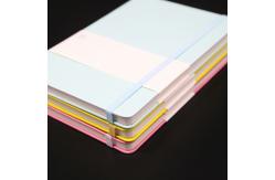 China Elastic Band Closure PU Leather Notebook , Premium Paper A5 Dotted Notebook supplier