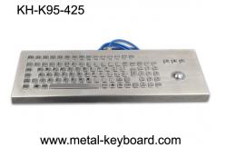 China Rugged Desktop Metal Industrial Keyboard With Trackball supplier