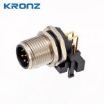 M12 Connector 2 3 4 5 6 7 8 12 Pin A B D Code Screw Locking Plug Male ​Angled for sale