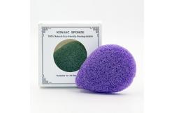 China Customized Logo Tear Drop Exfoliating Konjac Sponge 2.5cm Thick supplier