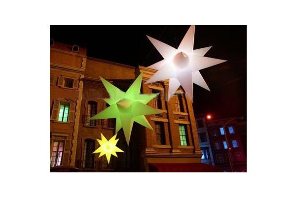 Party Decorations Inflatable Lighting With Pink / Green /Yellow Star Lighting