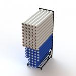 75 Roller Floor Standing Rack With 5 Columns Upright Pole for sale