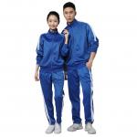 2 Zip Pockets Clinquant Velvet Sportswear Tracksuits Fall Running Set for sale
