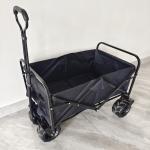 Outdoor Camping Collapsible Wagon Cart Four Wide Wheels Steel Body Structure for sale