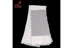 China Guipure Lace Water Soluble Geometric Shape Embroidery Fabric With 100% Polyester Milk Yarn supplier