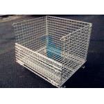 Galvanized Finish Logistic Wire Mesh Cages / Folding storage cage for sale