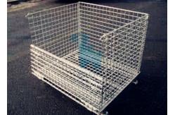 China Workshop Metal Wire Mesh Cages , Galvanized Wire Folding Wire Container supplier
