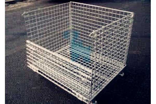 Galvanized Finish Logistic Wire Mesh Cages / Folding storage cage