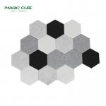 12pcs Per Pack Sliver Grey Polyester Fiber Acoustic Panel For Wall Design for sale