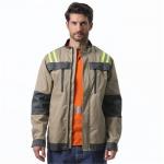 260gsm Fire Resistant Jackets 3M Reflective Taped EN11612 for sale