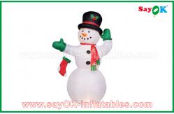 China Durable White Inflatable Snowman For Party / Holiday Decorations supplier