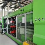 Used automatic boxes/plates/containers plastic egg tray making machine Three station Plastic Thermoforming machine for sale