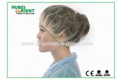 China Dust Proof Single Use Medical Non Woven Bouffant Cap With Single Elastic supplier