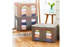 China CE Cotton Linen Foldable Cloth Box Stackable Capacity 66L Practical Multipurpose Use supplier
