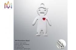 China OEM Steel Color Figure Shape Engraving Charm Pendant supplier