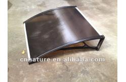 China 600mm Polycarbonate Awning Canopy Window With Plastic Bracket supplier